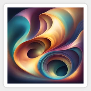 Abstract art in the form of multicolored swirls. Sticker